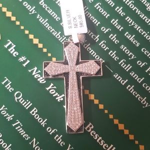 925 silver cross pendant charm
